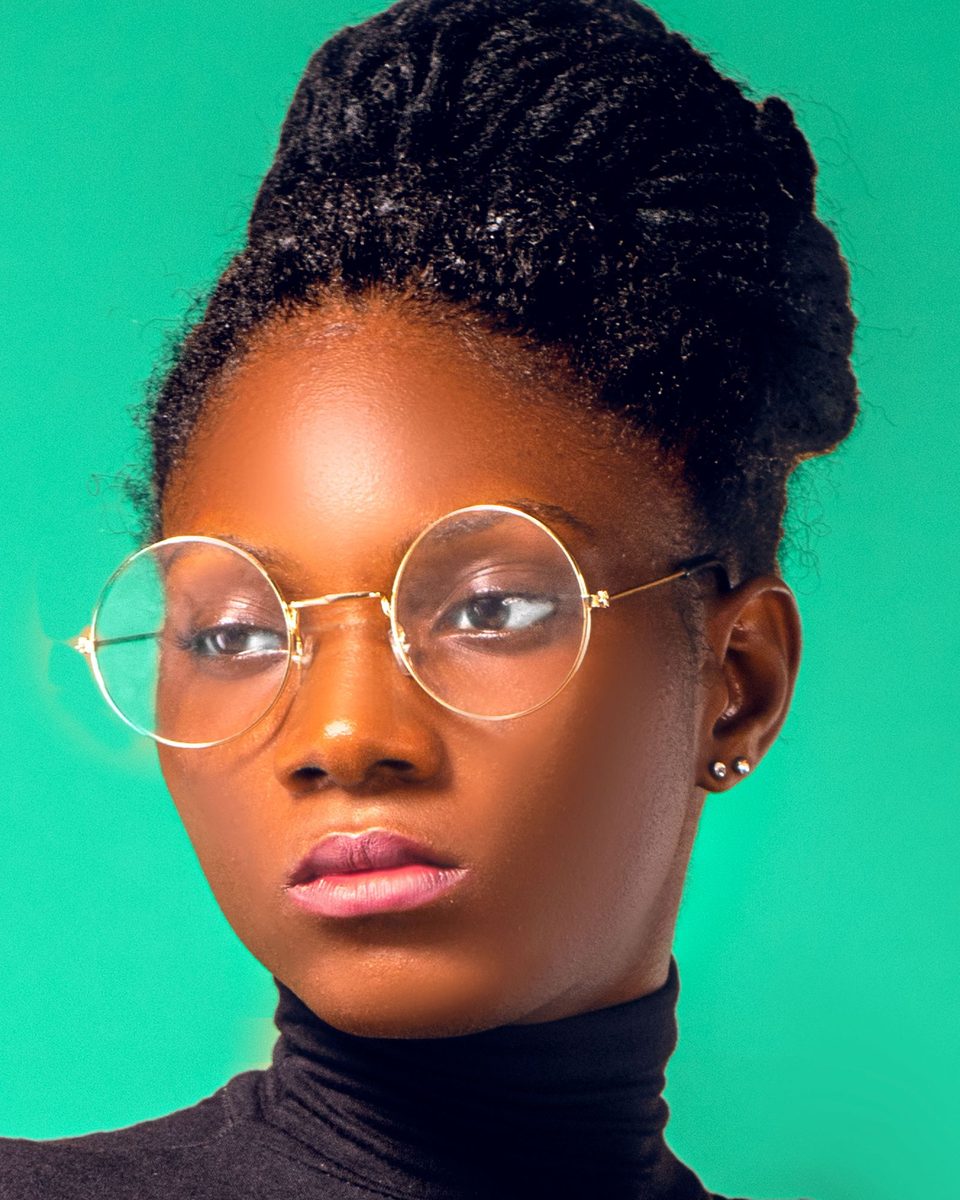 Thin Gold Round Screen Glasses